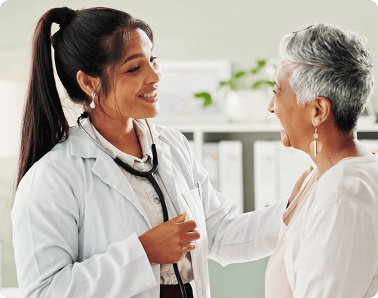 Doctor consulting with patient