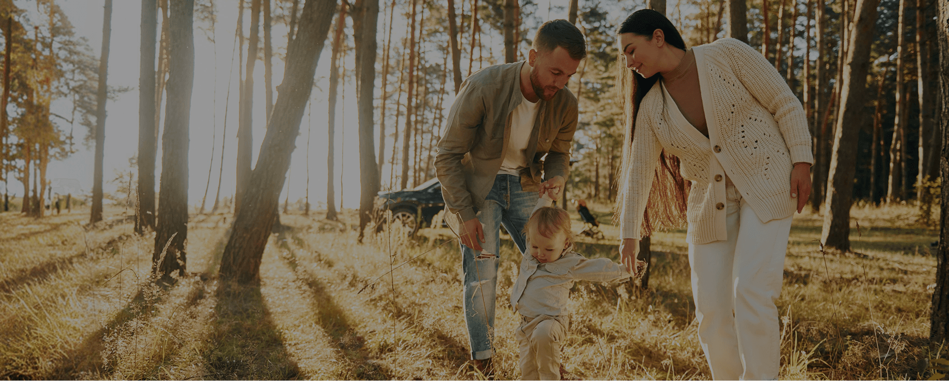 Family enjoying nature